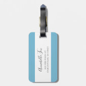 'Red Panda' Blue Apple Monogrammed Bagagelabel (Achterkant verticaal)