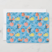 Red Panda Blue Boy 1e verjaardag uitnodiging (Achterkant)