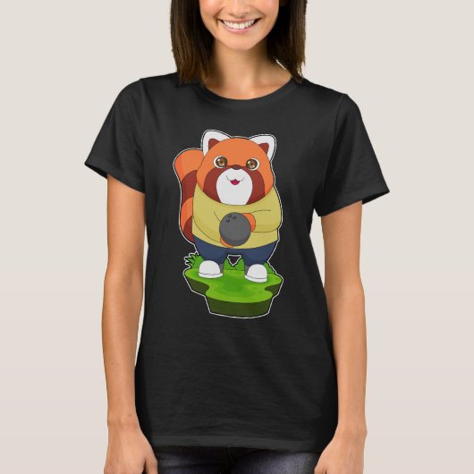 Red Panda Bowling bowling bal Sport T-shirt (Voorkant)