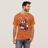 Red Panda Boxer Schattige Boksen T-shirt (Voorkant volledig)