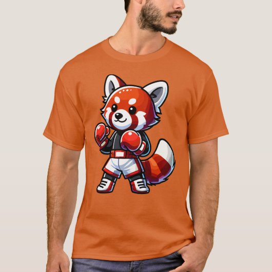 Red Panda Boxer Schattige Boksen T-shirt (Voorkant)