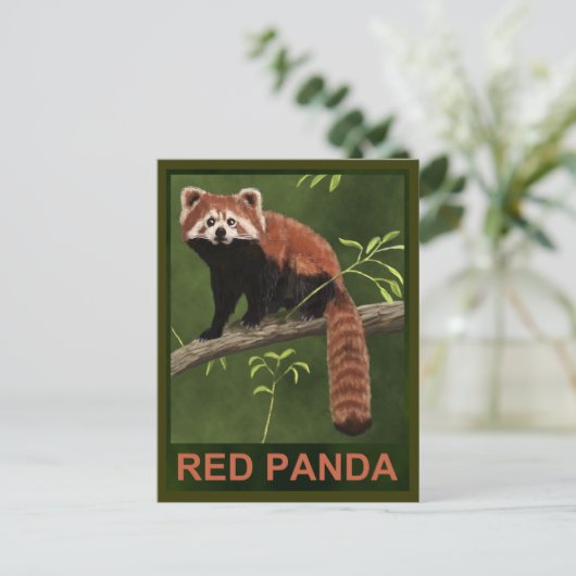Red Panda Briefkaart (Staand voorkant)