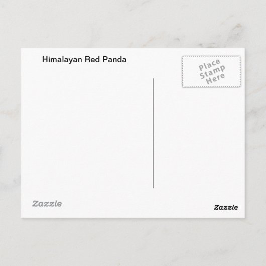 Red Panda Briefkaart (Achterkant)