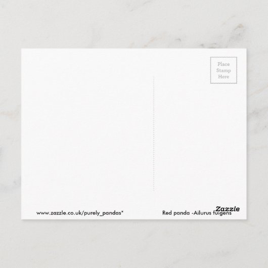 Red Panda Briefkaart (Achterkant)