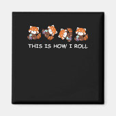 Red Panda bubble Tea Boba Tea Tea Magneet (Voorkant)