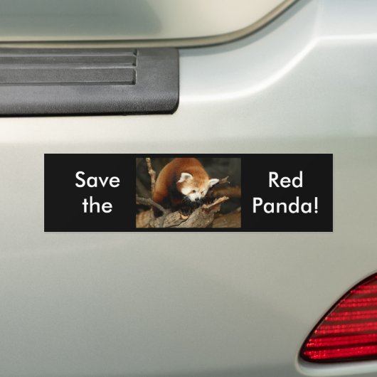 Red Panda Bumpersticker (Op auto)