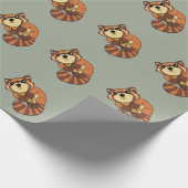 Red Panda. Cadeaupapier (Hoek)