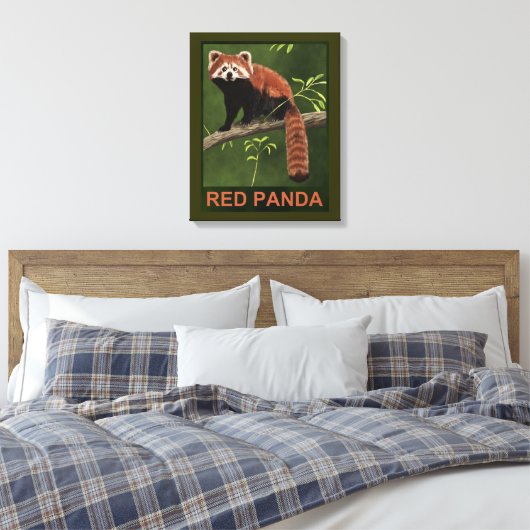 Red Panda Canvas Afdruk (Insitu (Slaapkamer))