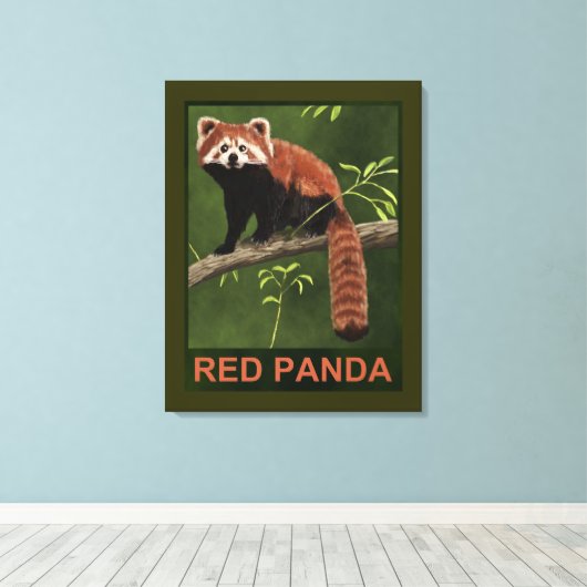 Red Panda Canvas Afdruk (Insitu (Houten vloer))