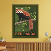 Red Panda Canvas Afdruk (Insitu (Woonkamer))