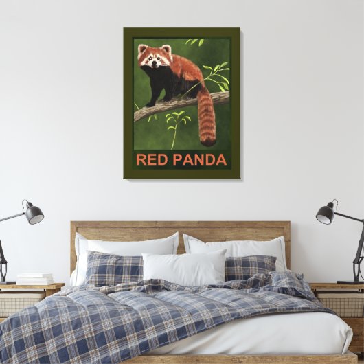Red Panda Canvas Afdruk (Insitu (Slaapkamer))
