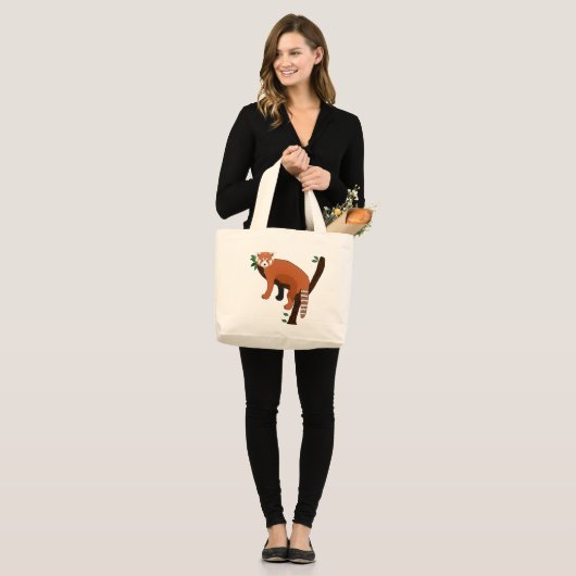 Red Panda Canvas tas (Voorkant (model))