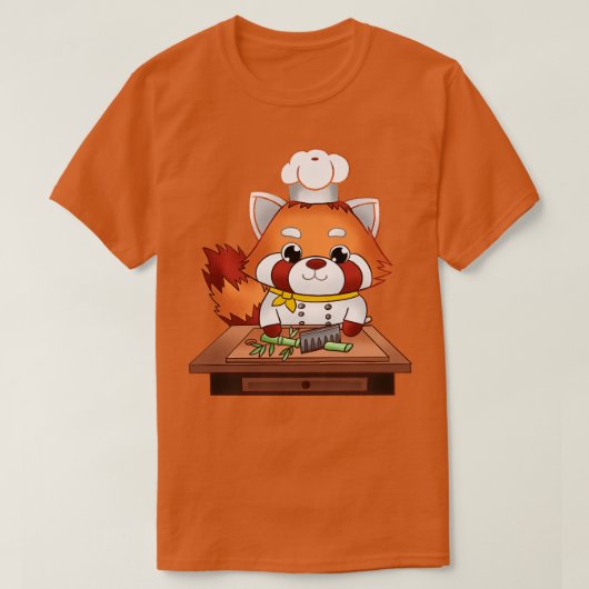 Red Panda Chef T-shirt (Design voorkant)