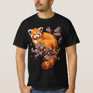 Red Panda Cherry Blossom T-shirt