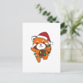 Red Panda Christmas Winter Animals Red Pandas Feestdagenkaart (Staand voorkant)