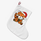 Red Panda Christmas Winter Animals Red Pandas Grote Kerstsok (Voorkant (Hangend))