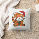 Red Panda Christmas Winter Animals Red Pandas Kussen<br><div class="desc">The Red Panda at Christmas with fairy lights. Funny animals with gifts and snow for the folidays. Het was Christmas Greeting. Red pandas are cute animals and perfect for Christmas.</div>