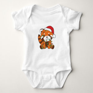 Red Panda Christmas Winter Animals Red Pandas Romper