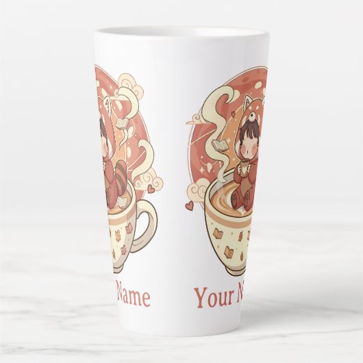 Red Panda Coffee & Latte 17oz Mug do Mok (Voorkant)