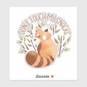 RED PANDA CUTE ANIMAL NEEMT MIJN SNACKS NIET AAN STICKER (Vel)