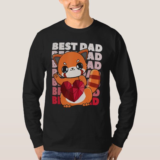 Red Panda Dad Parent Best Papa Bear Fathers Day An T-shirt (Voorkant)