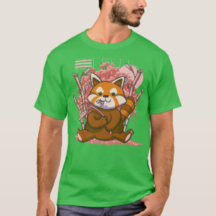 Red Panda Day Cherry Blossom Bloom Pink Sakura Ba T-shirt