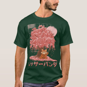 Red Panda Day Cherry Blossom Bloom Pink Sakura Tr T-shirt