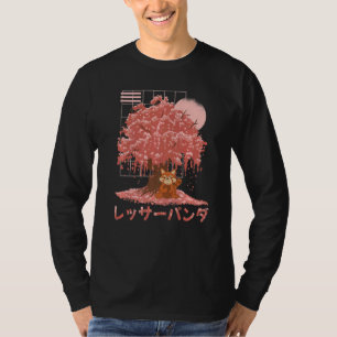 Red Panda Day Cherry Blossom Bloom Pink Sakura Tr T-shirt
