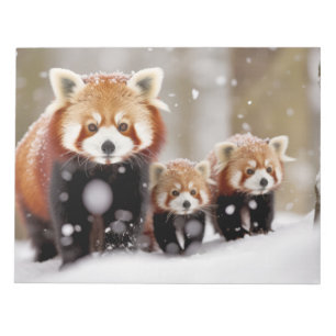 Red Panda Dierenfamilie Wandering Natuur Notitieblok