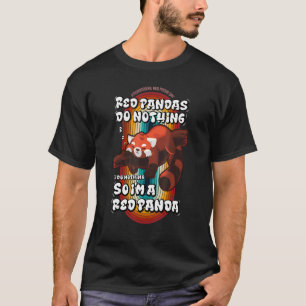 Red Panda doet niets op 17 september Lazy Retro Vi T-shirt