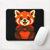 Red Panda Doing Heart With Hands Valentines Day  Muismat (Met muis)
