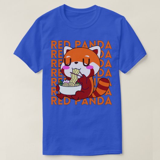 Red Panda Eating Ramen 2 T-shirt (Design voorkant)
