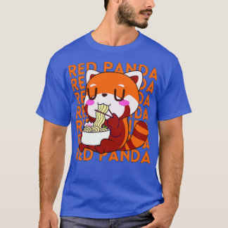 Red Panda Eating Ramen 2 T-shirt