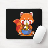 Red Panda Eating Ramen Japanese Soup Zoo Animal Zo Muismat (Met muis)