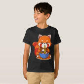 Red Panda Eating Ramen Japanese Soup Zoo Animal Zo T-shirt (Voorkant volledig)