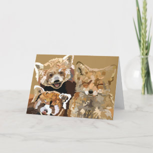 Red Panda en Red Fox, vrienden voor altijd Kaart