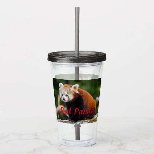 Red Panda Firefox Acryl Drinkbeker (Voorkant)