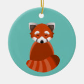 Red Panda flat-style ornament (Voorkant)