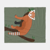Red Panda Fleece Blanket Deken (Voorkant (Horizontaal))