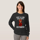 Red Panda For Girls Women T-shirt (Voorkant volledig)