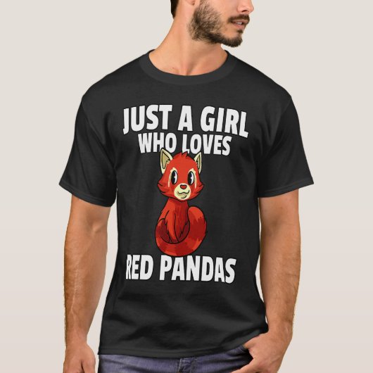 Red Panda For Girls Women T-shirt (Voorkant)