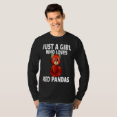Red Panda For Girls Women T-shirt (Voorkant volledig)