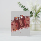 Red Panda Fury Briefkaart (Staand voorkant)