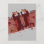 Red Panda Fury Briefkaart (Voorkant)