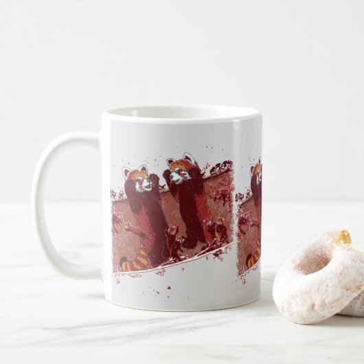 Red Panda Fury Koffiemok (Met donut)