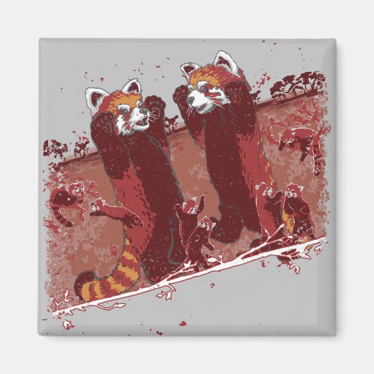 Red Panda Fury Magneet (Voorkant)