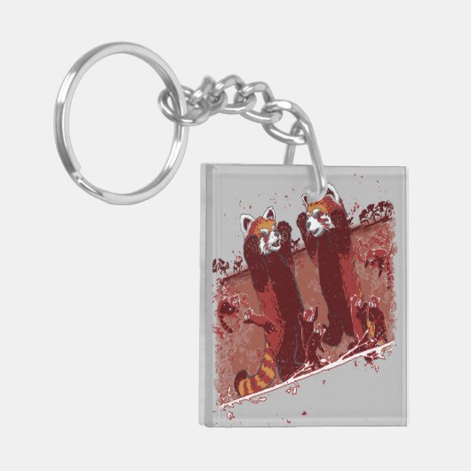 Red Panda Fury Sleutelhanger (Voorkant Links)