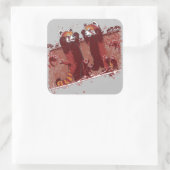 Red Panda Fury Vierkante Sticker (Tas)