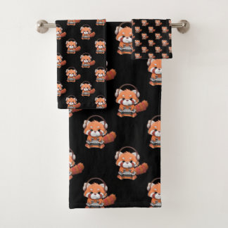 Red Panda Gamer Bad Handdoek