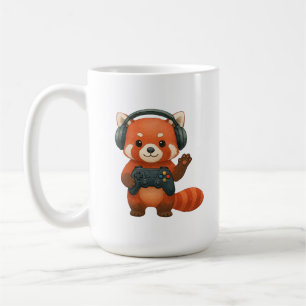Red Panda Gamer, Gaming Controller & Hoofdtelefoon Koffiemok